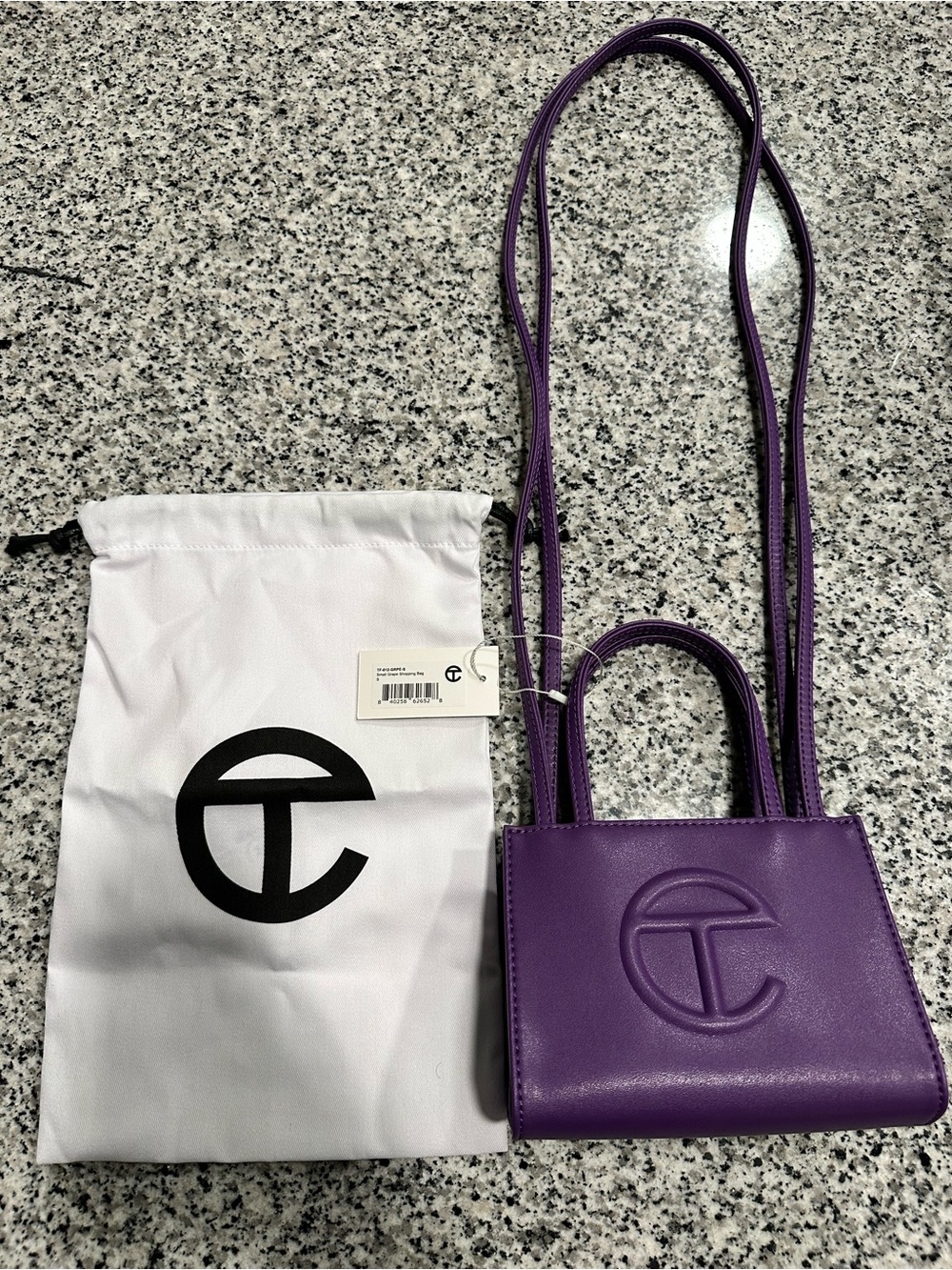 Telfar Grape Mini Shopping Bag with Long Strap
